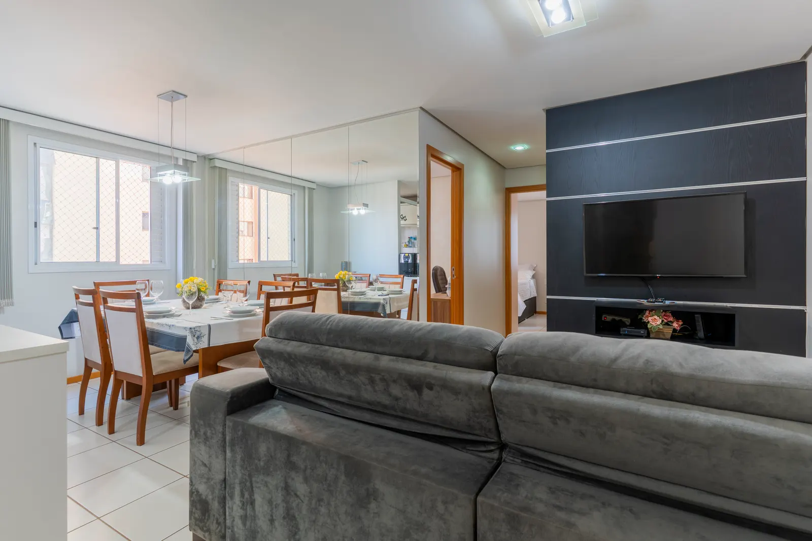 Sala do apartamento em Águas Claras, Brasília